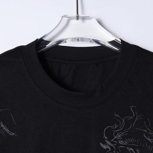 635SDSA男装2026新款高贵轻奢国潮骏马素描满印短袖T恤百搭时尚上衣 商品图3