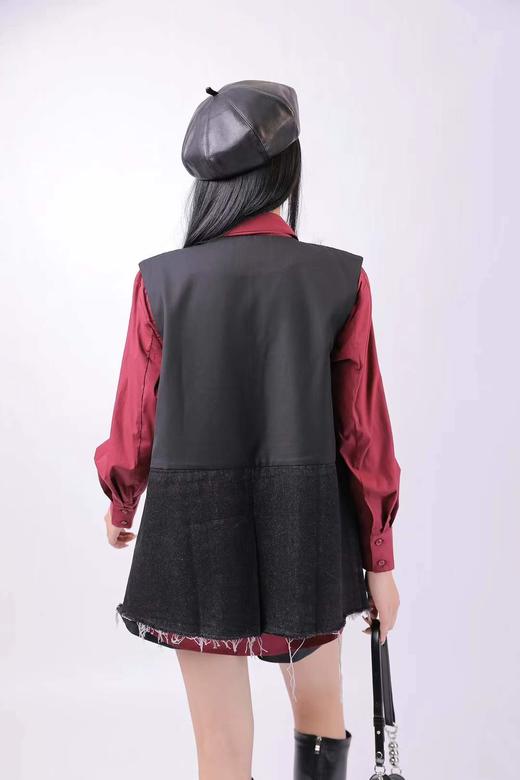 33GAR210842#下拼接牛仔马甲 商品图3