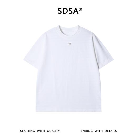 26605SDSA男装2026新款轻奢极简风横纹金属字母设计圆领短袖T恤百搭 商品图1