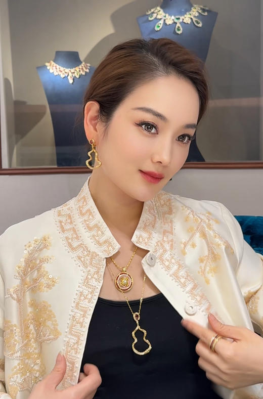 GAONAS  广纳福禄 贵气金色葫芦项链11928XGO 商品图6