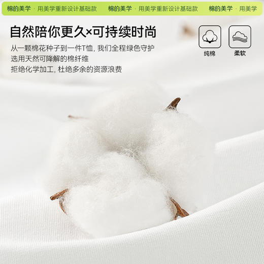 （☀️夏日狂欢）「棉的美学」重磅纯棉插肩短袖t恤男女同款 休闲显瘦百搭打底衫 商品图1