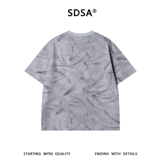 26649SDSA男装2026新款高贵轻奢美式笔刷纹理字母刺绣短袖T恤百搭时尚 商品图5