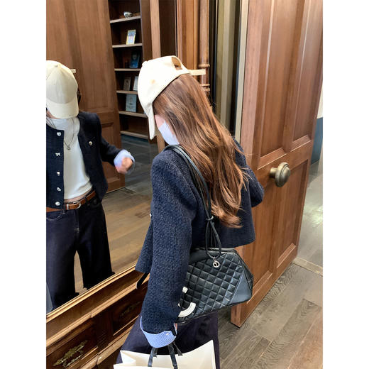 <曾小咸推荐>3.23现货秒杀 ！微信超特价！拼接小香风正肩外套 日常289.99 立减150 秒杀139.99！！ 商品图4