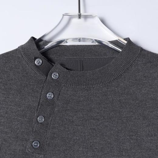 MY613SDSA男装2026新款高贵轻奢简约设计感斜纽扣针织f短袖T恤百搭时尚 商品图2