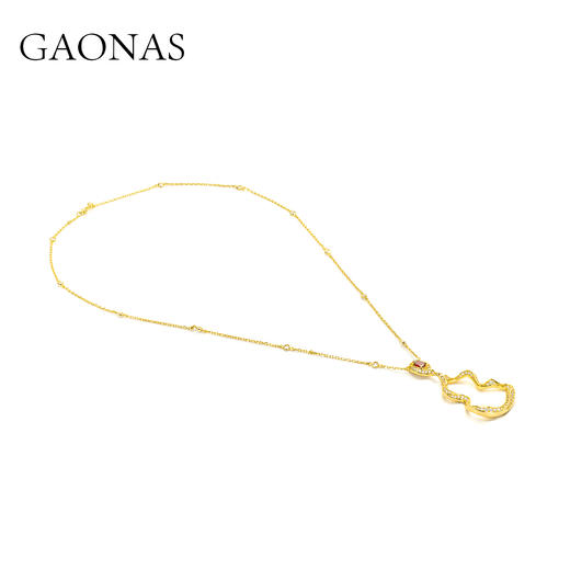 GAONAS  广纳福禄 贵气金色葫芦项链11928XGO 商品图1