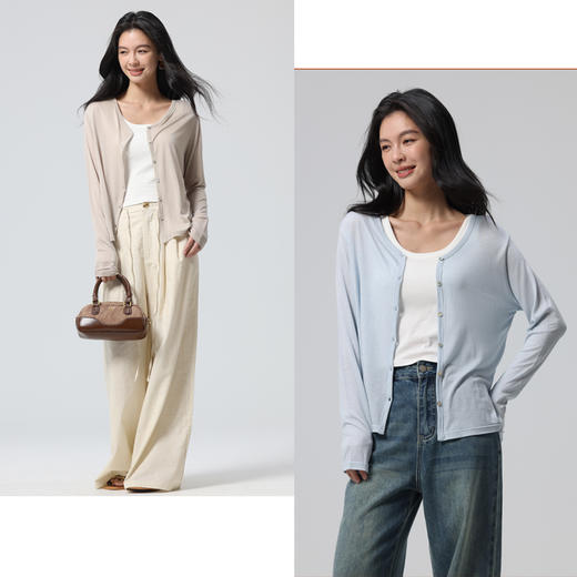 2026新款开衫（限时买一送一）『吉罗纪天丝腈纶·清风开衫』轻透微风感 软糯舒适 轻盈无压 慵懒随性百搭 商品图2