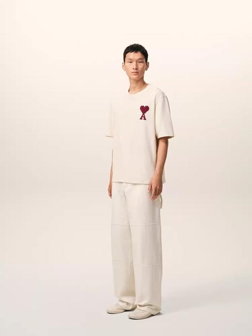 手编刺绣tee，阔版宽松设计。港风情侣款圆领纯棉半袖t恤E032158 商品图9