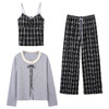 【带胸垫三件套】春夏季2026新款纯棉/莫代尔三件套装吊带款休闲家居服 商品缩略图4