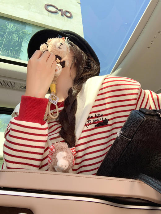 <曾小咸推荐>3.24现货秒杀 ！微信超特价！条纹加绒卫衣 日常159.99 立减80 秒杀79.99！！ 商品图12