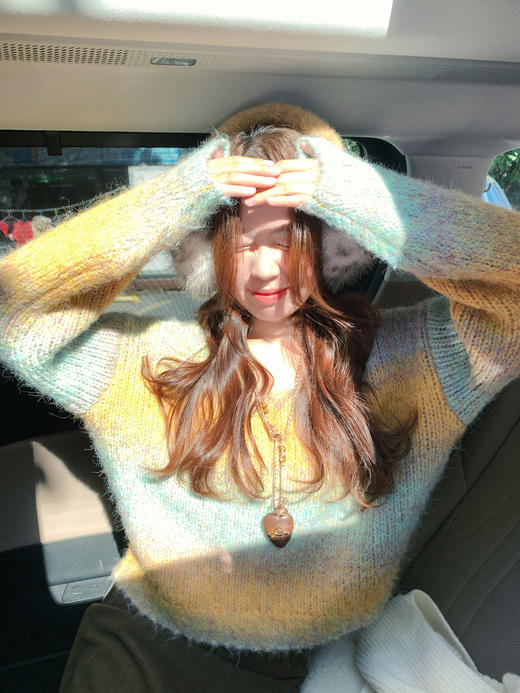 <曾小咸推荐>3.24现货秒杀 ！微信超特价！韩系彩色条纹毛衣 日常189.99 立减100 秒杀89.99！！ 商品图9