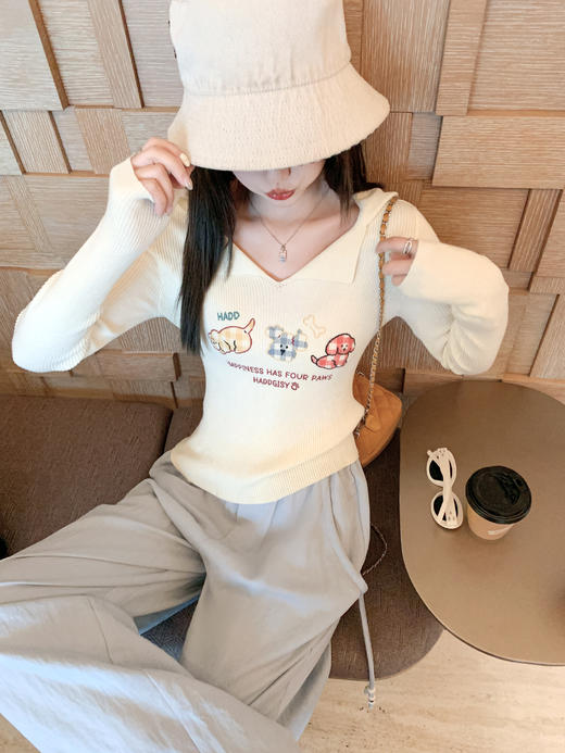 <曾小咸推荐>3.24现货秒杀 ！微信超特价！韩系v领针织衫 日常179.99 立减100 秒杀79.99！！ 商品图5