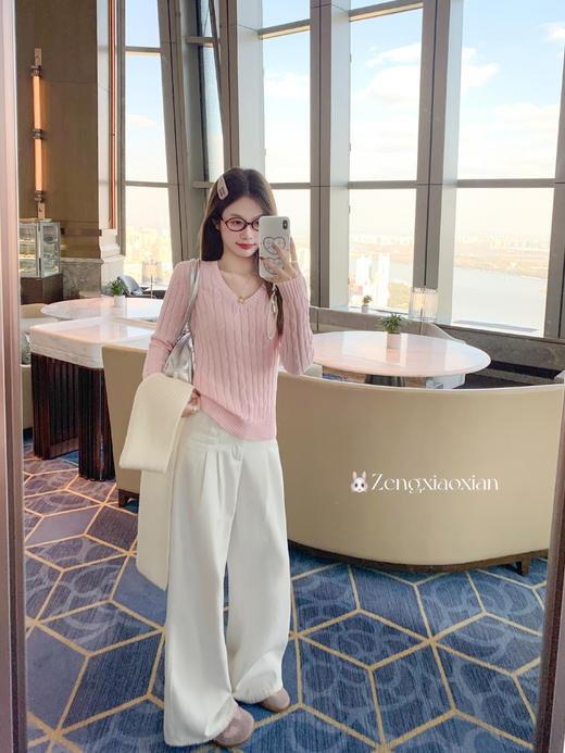 <曾小咸推荐>3.23现货秒杀 ！微信超特价！韩系麻花v领毛衣 日常169.99 立减90 秒杀79.99！！ 商品图5