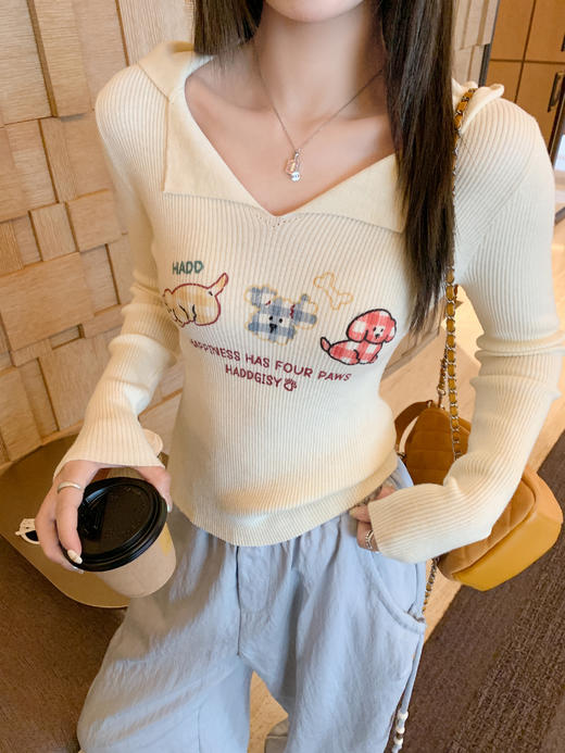 <曾小咸推荐>3.24现货秒杀 ！微信超特价！韩系v领针织衫 日常179.99 立减100 秒杀79.99！！ 商品图6