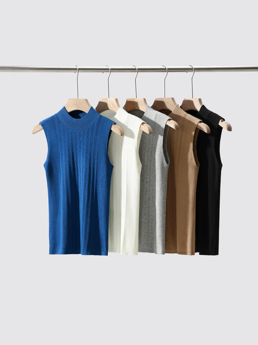 PIANAI冷小姐# 莱赛尔无袖中领背心打底衫 商品图8