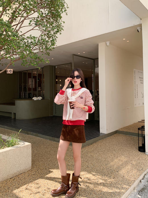 <曾小咸推荐>3.24现货秒杀 ！微信超特价！条纹加绒卫衣 日常159.99 立减80 秒杀79.99！！ 商品图13