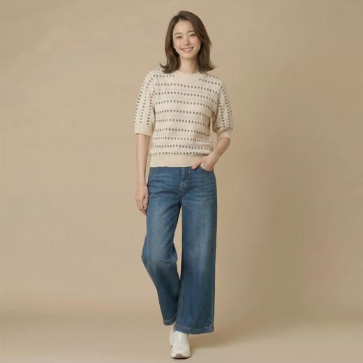 微信26C614-3103中袖羊毛衫 商品图1