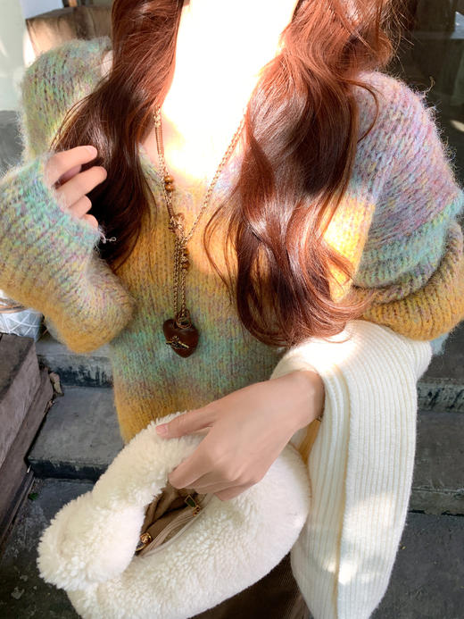 <曾小咸推荐>3.24现货秒杀 ！微信超特价！韩系彩色条纹毛衣 日常189.99 立减100 秒杀89.99！！ 商品图5