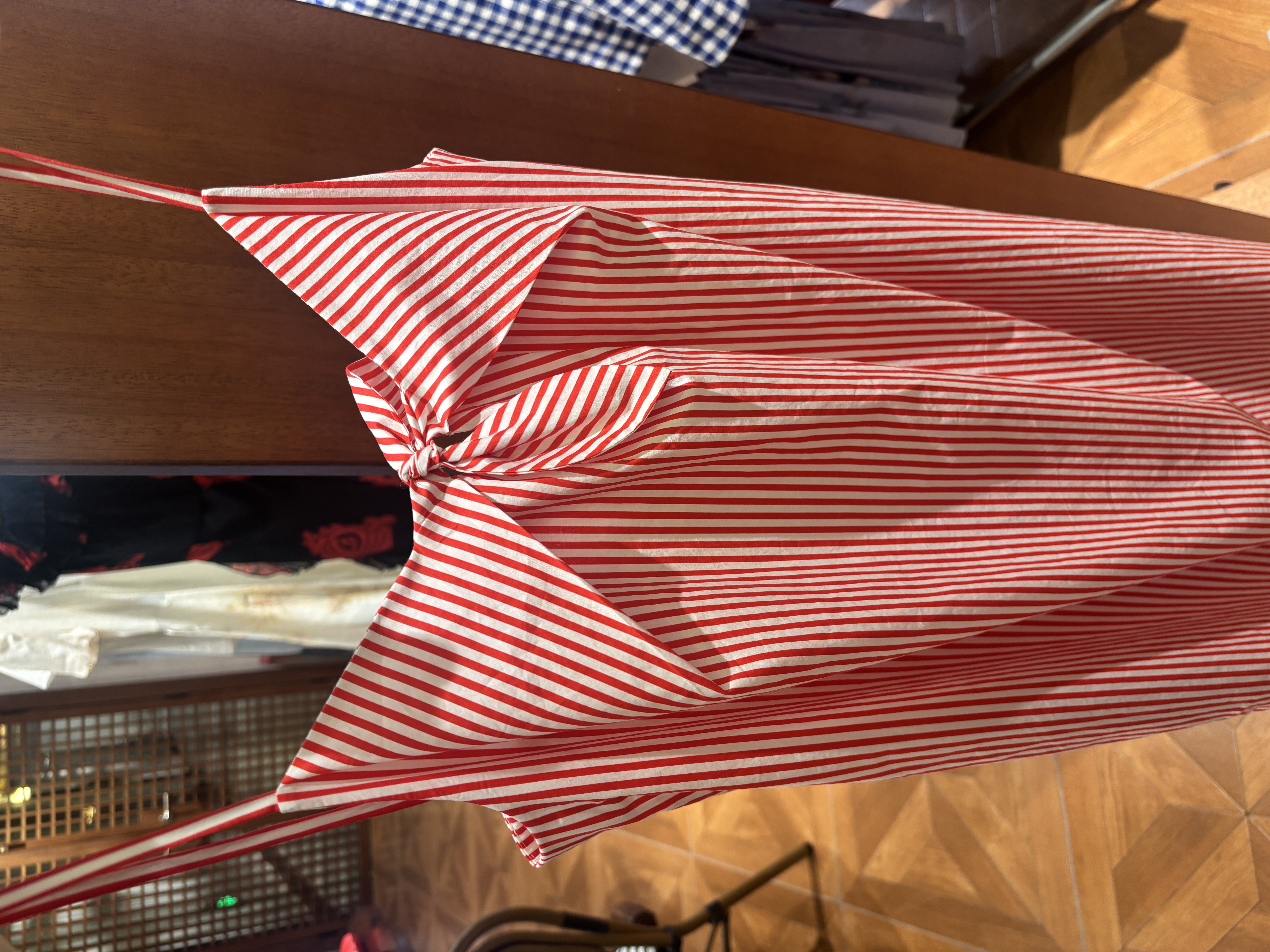 PIANAI冷小姐# 红色条纹连衣裙