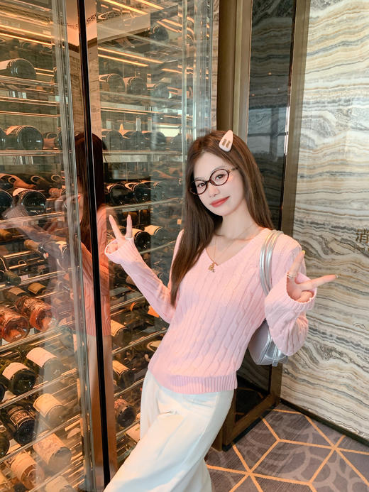 <曾小咸推荐>3.23现货秒杀 ！微信超特价！韩系麻花v领毛衣 日常169.99 立减90 秒杀79.99！！ 商品图8