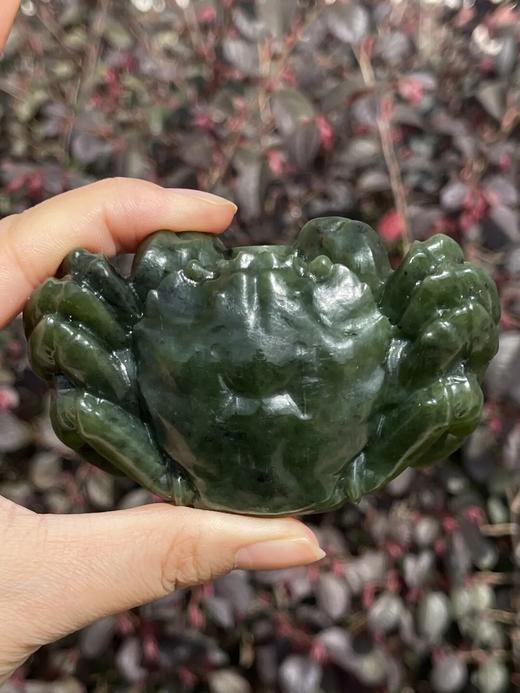 和田碧玉雕螃蟹镇纸把玩件，顺丰包邮 商品图5