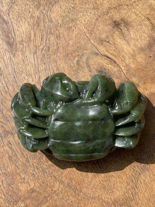 和田碧玉雕螃蟹镇纸把玩件，顺丰包邮 商品图8