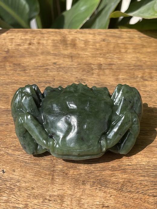 和田碧玉雕螃蟹镇纸把玩件，顺丰包邮 商品图9