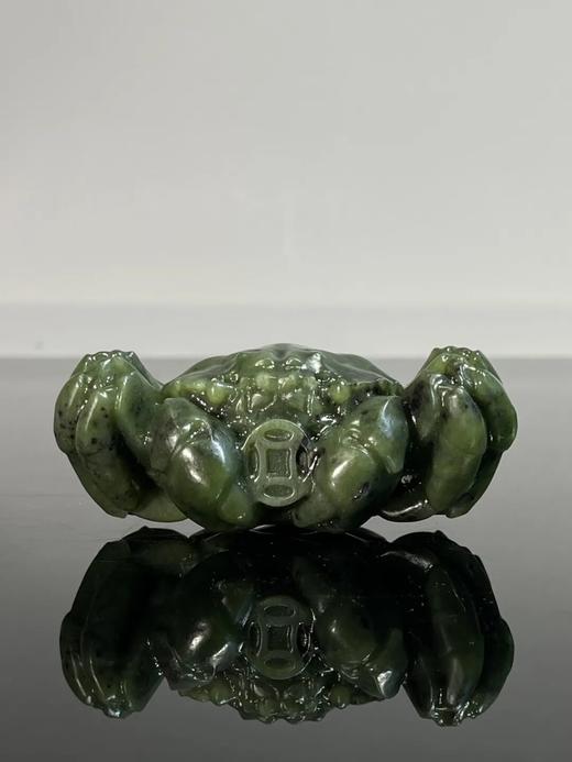 和田碧玉雕螃蟹镇纸把玩件，顺丰包邮 商品图1
