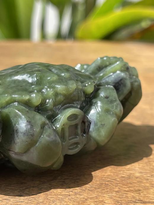 和田碧玉雕螃蟹镇纸把玩件，顺丰包邮 商品图13