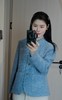 LP订制小立领中式蓝色多瑙河羊毛桑蚕丝亚麻羊绒外套 商品缩略图10