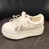 LFGJ17919时尚蕾丝珍珠板鞋 商品缩略图1