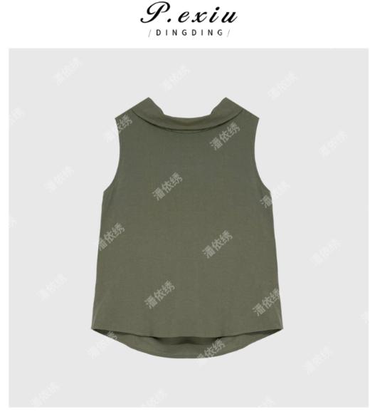 03-4潘依绣丁丁宠粉法式风高级感无袖气质衬衫 Q78830 商品图0