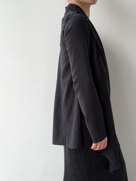 ranyepersonal｜PARADOX25RO04-2 不规则可拆卸黑色上衣 [ 黑 ] 商品图6