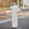 小香风套装女春秋新款好看时尚短外套气质显瘦阔腿裤两件套YQH6112 商品缩略图1