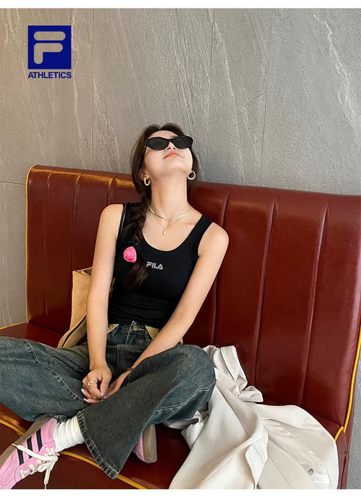 一包两件装！FL斐乐女子针织背心2026夏新款健身运动吊带上衣 商品图8