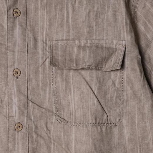 KDK-616SDSA男装2026新款高贵轻奢简约复古竖纹立领短袖衬衫百搭时尚上衣 商品图5