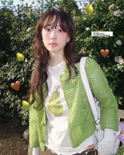 韩国fle*ta一颗梨子🍐麻感T！热巴同款！ 商品图3