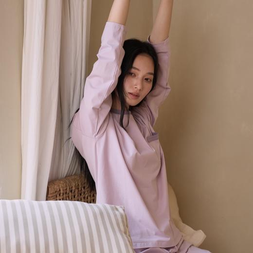 【比裸睡还舒适的家居服套装】壳木高感棉 · 拼色家居服9841，亲肤软糯，自然舒适  商品图8