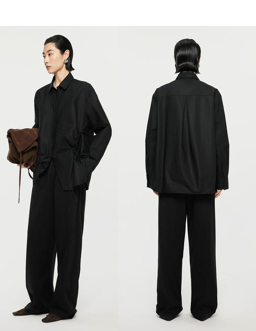 J*BY秀场设计感抽绳廓形率性衬衫 商品图5