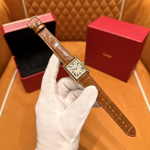 卡地亚 坦克系列腕表 鳄鱼皮 石英瑞士进口超薄高效能机芯尺寸:25.5X33.7mm 商品图0