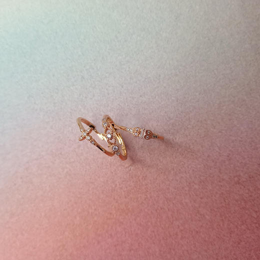 LHWINDSO 温莎珠宝 Soft deco三枚组合戒指 商品图0