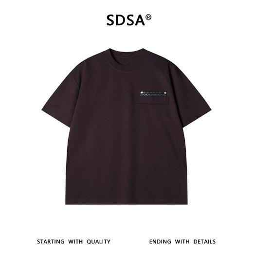 36312SDSA男装2026新款高贵轻奢小众设计拼接设计圆领短袖T恤百搭宽松 商品图1