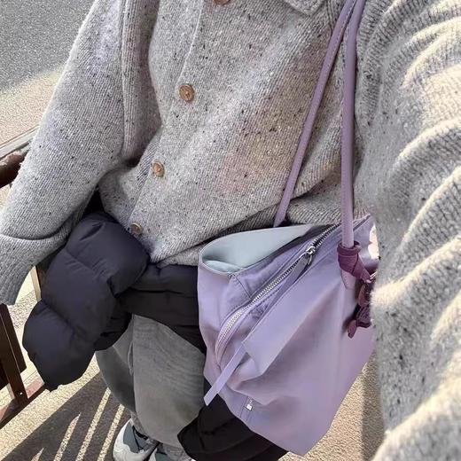 【2026春夏新款小众撞色轻便出行】尼龙托特包多隔层大容量单肩包包女 商品图2