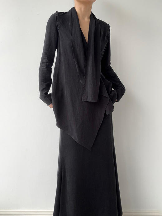 ranyepersonal｜PARADOX25RO04-2 不规则可拆卸黑色上衣 [ 黑 ] 商品图8