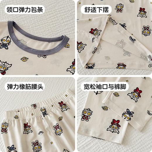 【59元起2套】面包兔春夏新款莱赛尔A类儿童家居服套装卡通空调服 商品图2