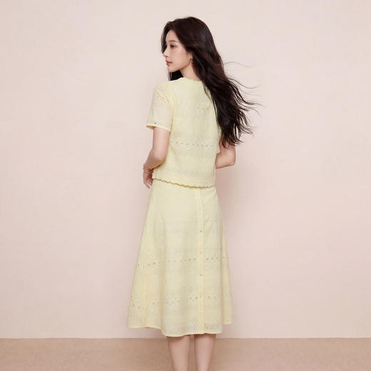 奢姿大码女装2026夏季时尚镂空圆领两件套胖妹妹气质显瘦休闲套装9962960003 商品图4