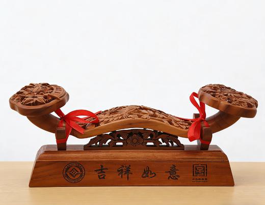 泰山非遗桃木如意摆件招财镇宅福禄客厅玄关装饰品乔迁开业送礼佳品 商品图1