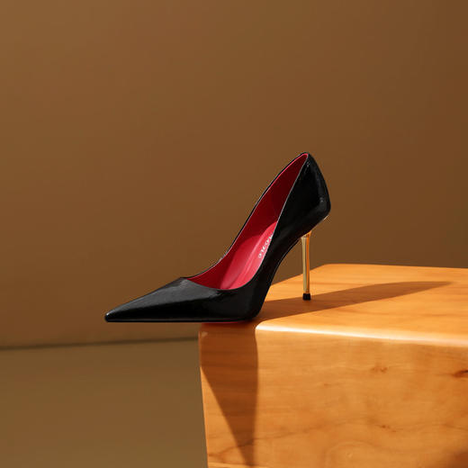 【预售5天】红底高跟鞋女气质高级不累脚春新款尖头真皮女细跟浅口单鞋CX&A072-4 商品图6