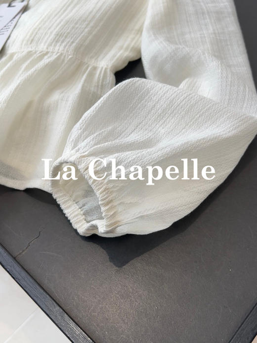 天猫同步【莱赛尔+棉】拉夏贝尔/La Chapelle气质感垂感舒适显瘦法式纯色V领上衣时尚排扣长袖衬衫 商品图7