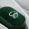 子佩集【锦程焕彩】银S925戒指【PYR6037-XF】培育宝石祖母绿2601 商品缩略图0