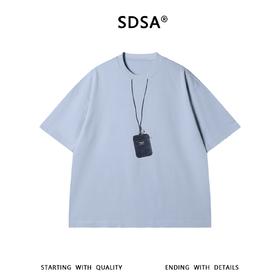 SDSA男装2026新款高贵轻奢美式卡包印花圆领短袖T恤高街百搭上衣